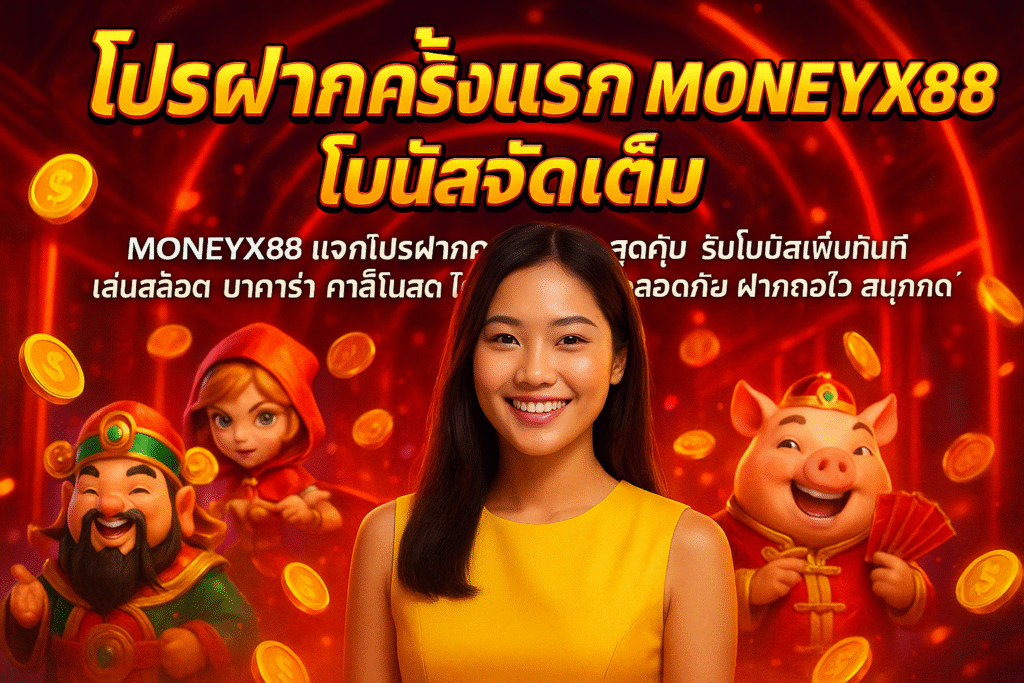 โปรฝากครั้งแรก MONEYX88 โบนัสจัดเต็ม