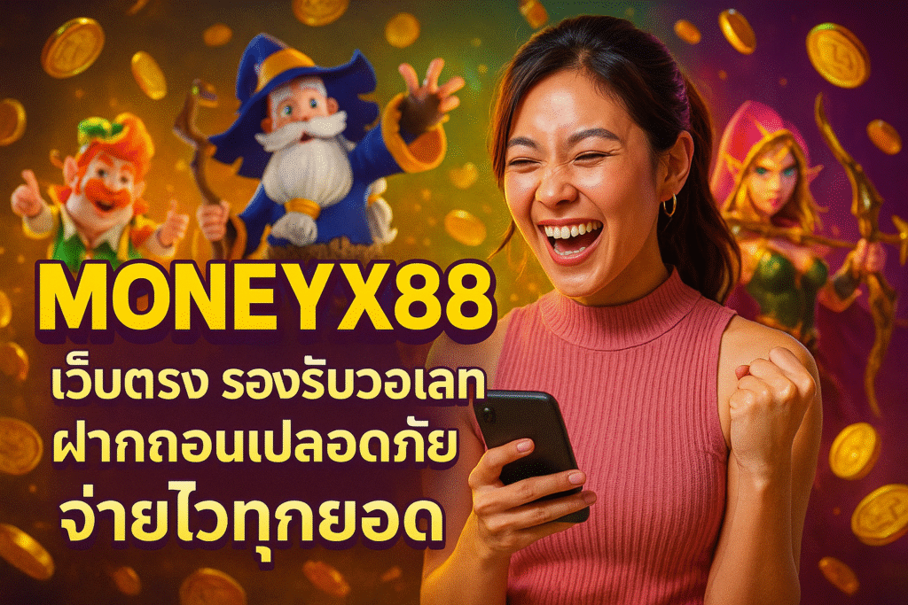 MONEYX88 เว็บตรง รองรับวอเลท ฝากถอนปลอดภัย จ่ายไวทุกยอด